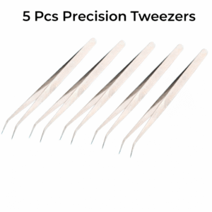LYSOO 5PCS Tweezers Chimti Set for Sewing Machine – Thread Picking, Needle Handling, Craft, Embroidery & Tailoring Tools