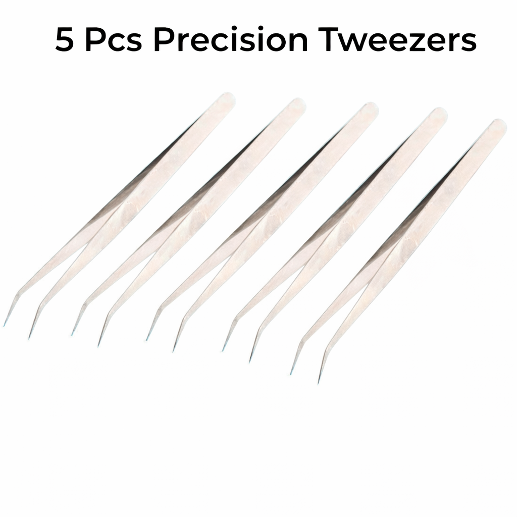 LYSOO 5PCS Tweezers Chimti Set for Sewing Machine – Thread Picking, Needle Handling, Craft, Embroidery & Tailoring Tools